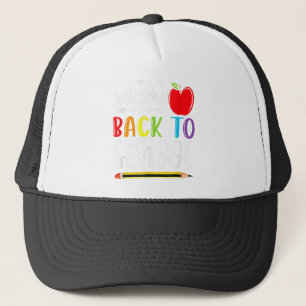 Cute Welcome Back To School First Day Of School Trucker Hat