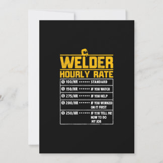 Cute Welder Funny Hourly Rate | Gift For Welder Announcement