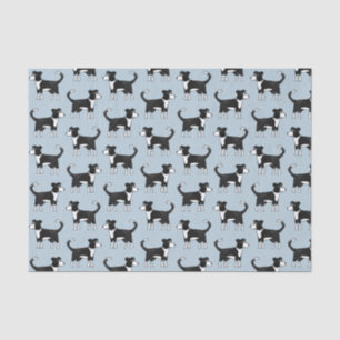 Cute Welsh Border Collie Sheep Dog Pattern Tissue Paper