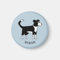 Cute Welsh Border Collie Sheepdog Custom Name