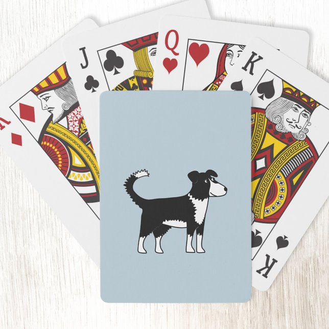 Cute Welsh Border Collie Sheepdog Playing Cards (Welsh Border Collie Sheepdog dog playing cards)