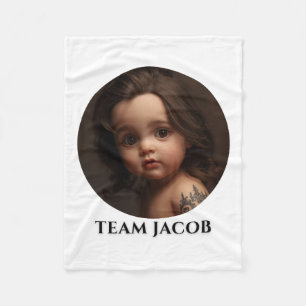 Cute Werewolf Baby Design “Team Jacob” Funny Baby  Fleece Blanket
