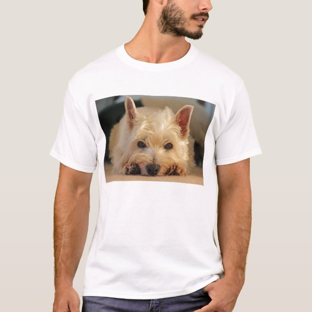 Cute West Highland Terrier Dog T Shirt (Front)