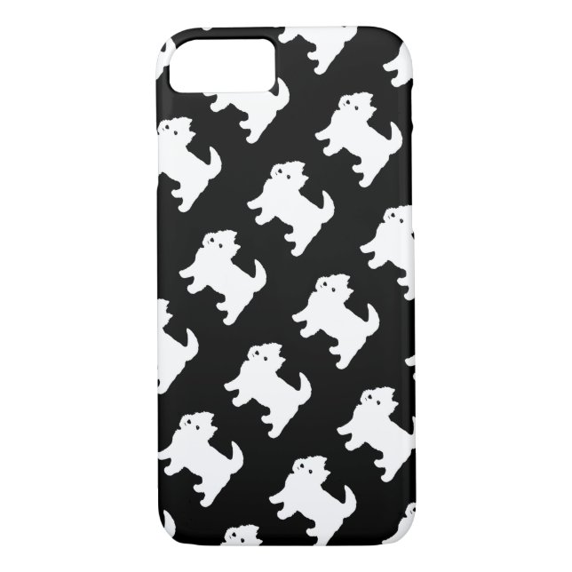 Cute West Highland Terrier - Westie Pattern Case-Mate iPhone Case (Back)