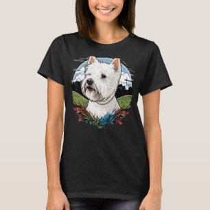 Cute West Highland White Terrier Dog on Westie  1 T-Shirt