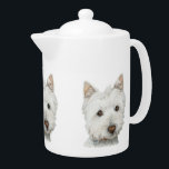 Cute West Highland White terrier dog teapot<br><div class="desc">lovely gift for Westie lovers</div>