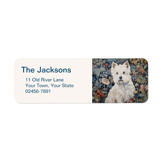Cute West Highland White Terrier Return Address Label (Front)