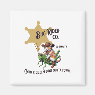 Cute Western Cowboy Cat Tab Magnet