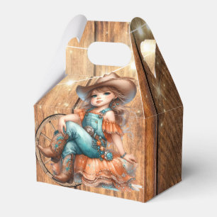 Cute Western Cowgirl Birthday Party Favour Box
