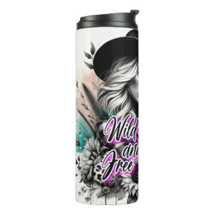 Cute Western Cowgirl Thermal Tumbler