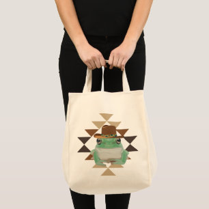 Cute Western Frog With Cowboy Hat Tote Bag