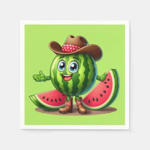Cute Western Summer watermelon party Napkin