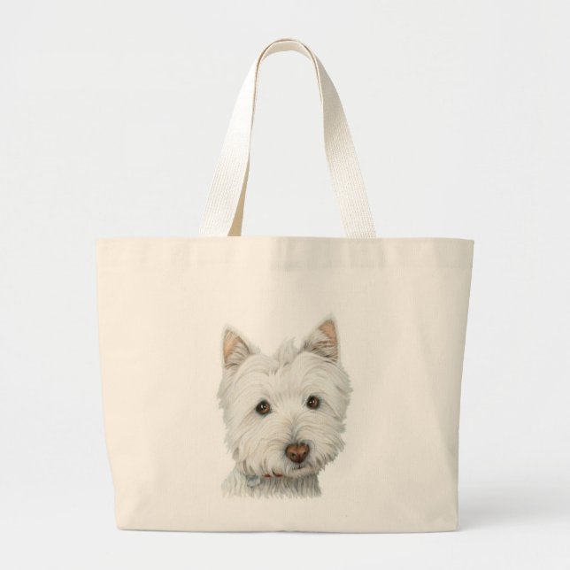Cute Westie Dog bag (Front)