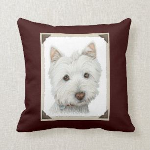 Cute Westie Dog MoJo Pillow