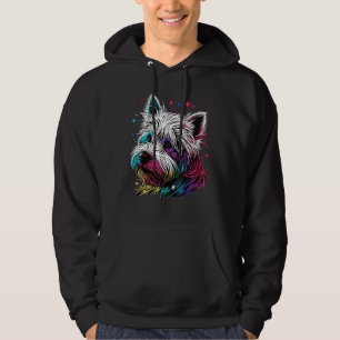 Cute Westie Dog on West Highland White Terrier  2 Hoodie