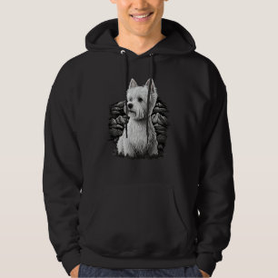 Cute Westie Dog on West Highland White Terrier Lov Hoodie