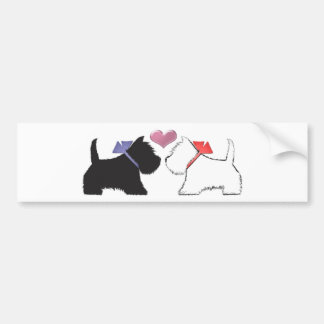 Cute Westie Dogs Art Bumper Sticker