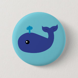 Cute Whale 6 Cm Round Badge