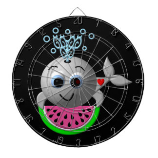 Cute Whale and Watermelon Dartboard