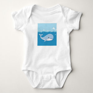 Cute Whale Baby Bodysuit