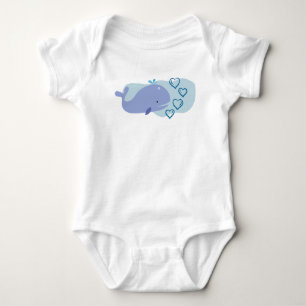 Cute Whale Baby Bodysuit