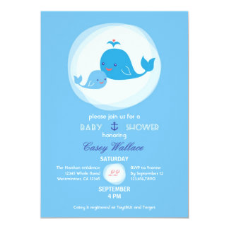 Whale Baby Shower Invitations &amp; Announcements | Zazzle.com.au