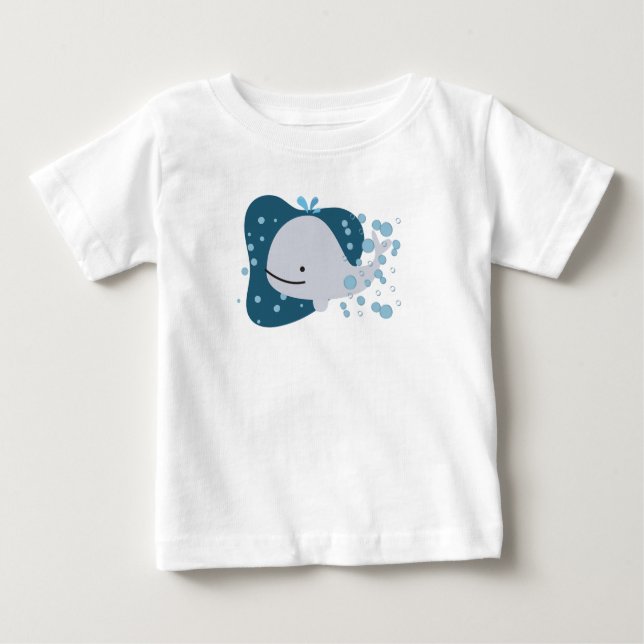 Cute Whale Baby T-Shirt (Front)