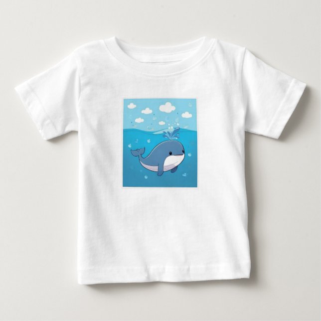 Cute Whale! Baby T-Shirt (Front)
