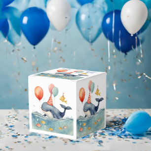 Cute Whale Boy's Birthday Favour Box