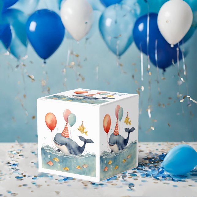 Cute Whale Boy's Birthday Favour Box (Creator Uploaded)