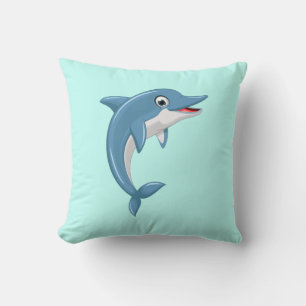 Cute Whale Cartoon Artwork Cushion