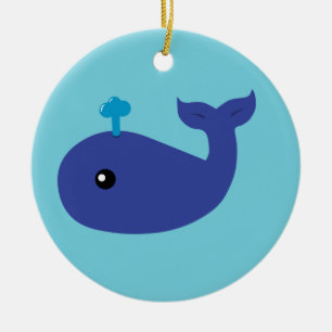 Cute Whale Ceramic Tree Decoration