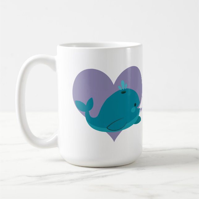 Cute Whale Coffee Mug (Left)