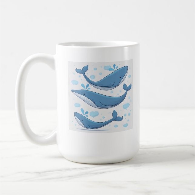 Cute Whale Coffee Mug (Left)