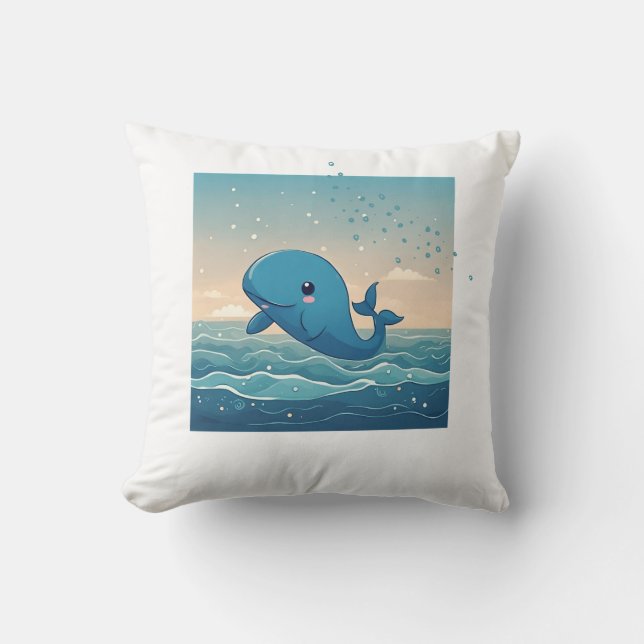 Cute Whale Cushion (Front)