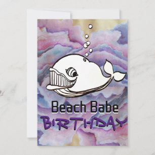 cute whale drawing save the date