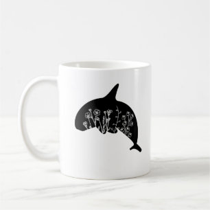 Cute Whale Flower Coffee Mug