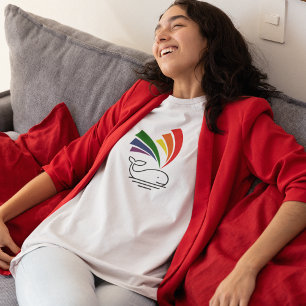 Cute Whale Gay Pride Rainbow Light T-Shirt