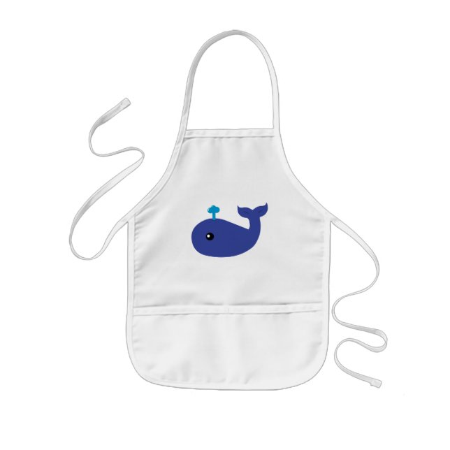 Cute Whale Kids Apron (Front)