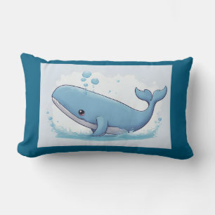Cute Whale Lumbar Cushion