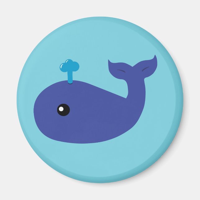Cute Whale Magnet (Front)