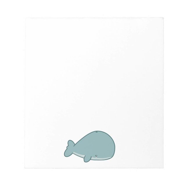 Cute Whale Notepad (Front)