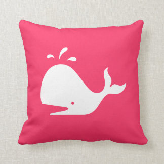 Cute Whale Pillow: Customisable Text & Colour Cushion