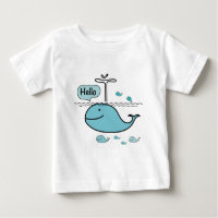 cute whale, say hello on the sea