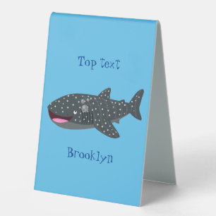 Cute whale shark happy cartoon illustration
