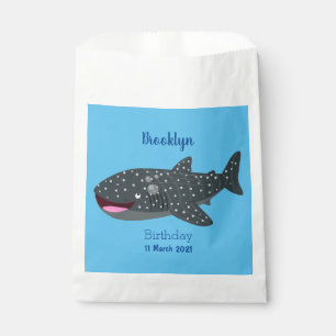 Cute whale shark happy cartoon illustration favour bag