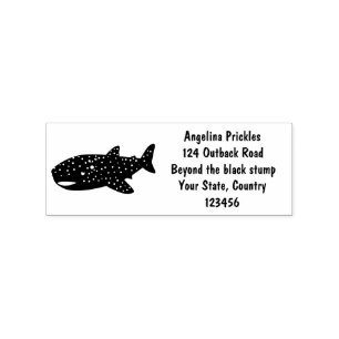 Cute whale shark happy cartoon illustration rubber stamp