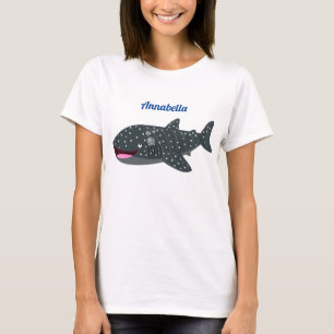 Cute whale shark happy cartoon illustration T-Shirt