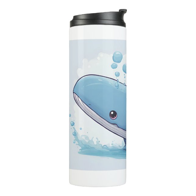 Cute Whale Thermal Tumbler (Rotated Left)