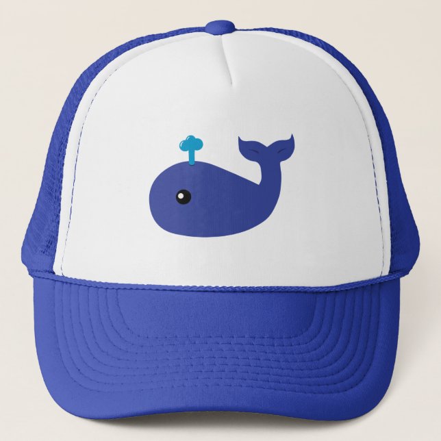 Cute Whale Trucker Hat (Front)